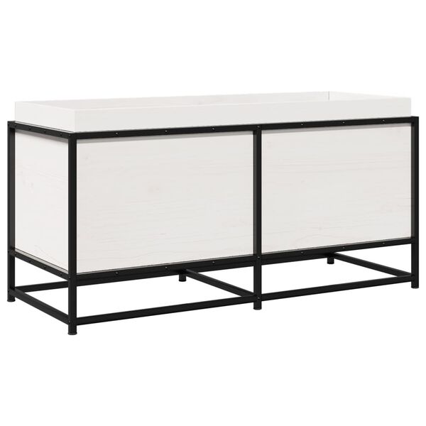 vidaXL plantekasse 100x40x50 cm massivt fyrretr&aelig; hvid