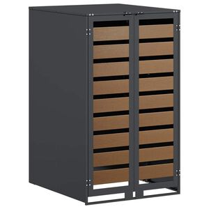 vidaXL Affaldsspand opbevaring med gasløftlåg til 240L spand Antracit