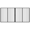 vidaXL Hunded&oslash;r 2 stk. Sort 80 x 80 cm Galvaniseret st&aring;l
