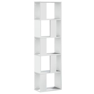 vidaXL bogreol 45x23,5x162,5 cm 5 hylder konstrueret tr&aelig; hvid