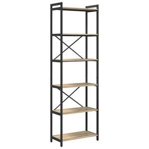 vidaXL Bogreol 60 x 30 x 189,5 cm Konstrueret tr&aelig; Sonoma eg