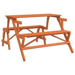 vidaXL picnicbord med b&aelig;nke 2-i-1 massivt grantr&aelig;