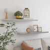 vidaXL svævehylder 2 stk. 90x23,5x3,8 cm MDF betongrå