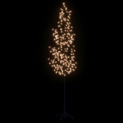 vidaXL kirsebærtræ med LED-lys 300 cm 368 LED'er varmt hvidt lys