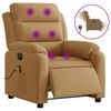 vidaXL massagestol velour brun