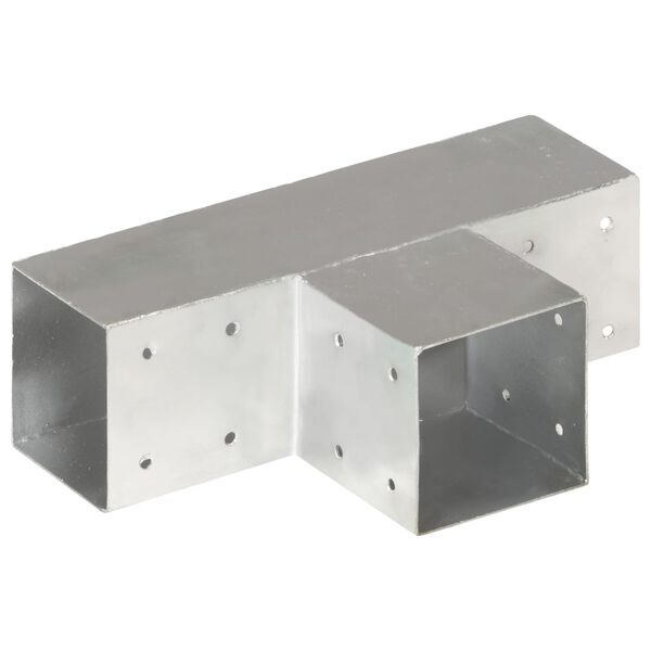 vidaXL stolpebeslag T-form 91x91 mm galvaniseret metal