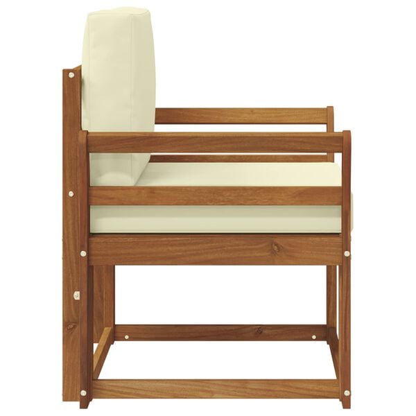 vidaXL Udend&oslash;rs sofa Soli Akacietr&aelig; og polyester Naturfarvet