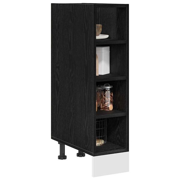 vidaXL K&oslash;kken base kabinet Sort eg 20 x 44,5 x 81,5 cm Konstrueret tr&aelig;