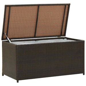 vidaXL opbevaringskasse til haven 100x50x50 cm polyrattan brun