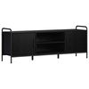 vidaXL TV-skab 133 x 33 x 50 cm Sort eg Konstrueret tr&aelig;