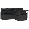 vidaXL Havesofa S&aelig;t 5 stk. Sort Poly rattan