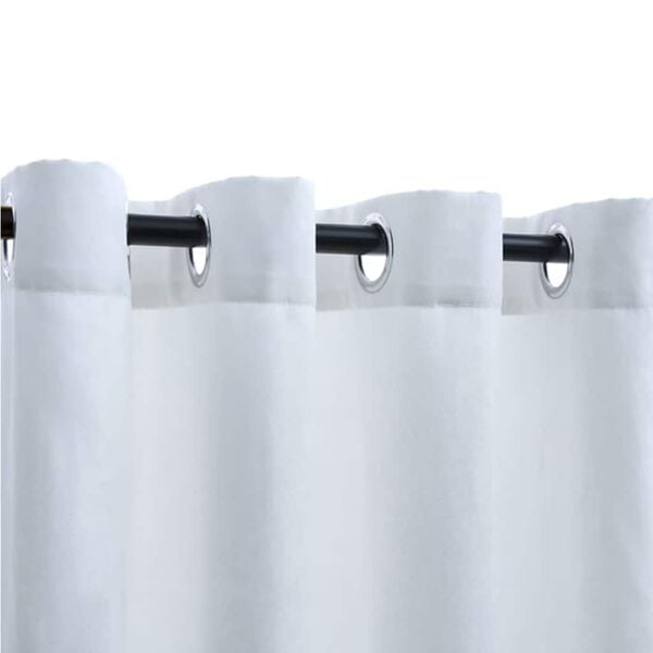 vidaXL m&oslash;rkl&aelig;gningsgardiner 2 stk. med metalringe 140 x 225 cm r&aring;hvid