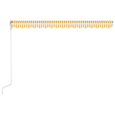 vidaXL automatisk foldemarkise 400 x 300 cm gul og hvid
