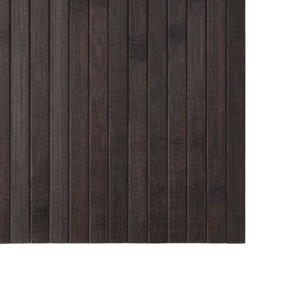 vidaXL gulvtæppe 60x300 cm rektangulær bambus mørkebrun