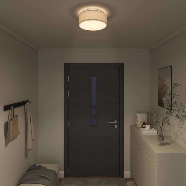 vidaXL Loftlampe Gråbrun 30 x 13,5 cm Stof