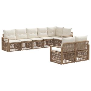 vidaXL Havesofa S&aelig;t 8 stk. Beige polyrattan