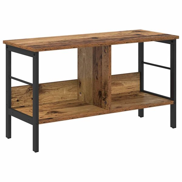 vidaXL Bogreol Gammelt tr&aelig; 82 x 32 x 47 cm Konstrueret tr&aelig;