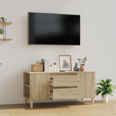 vidaXL tv-bord 102x44,5x50 cm konstrueret træ sonoma-eg