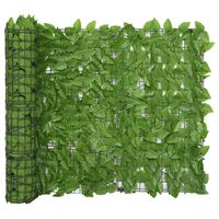 vidaXL altanafskærmning 400x100 cm grønne blade