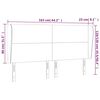 vidaXL sengegavl med kanter 163x23x118/128 cm fl&oslash;jl m&oslash;rkegr&oslash;n