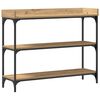 vidaXL Konsolbord artisan eg 100 x 30 x 80 cm Laminat tr&aelig; og metal