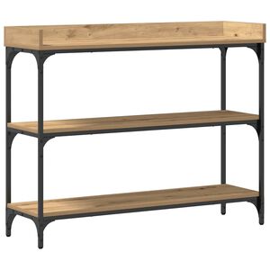 vidaXL Konsolbord artisan eg 100 x 30 x 80 cm Laminat tr&aelig; og metal