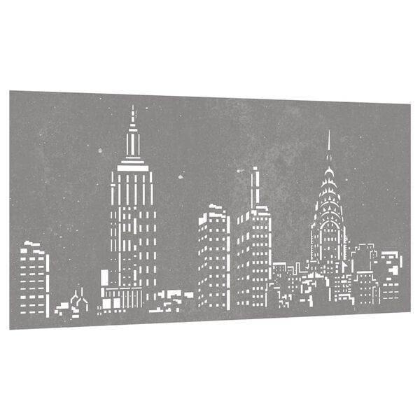 vidaXL udend&oslash;rs v&aelig;gdekoration 105x55 cm skyline-design cortenst&aring;l