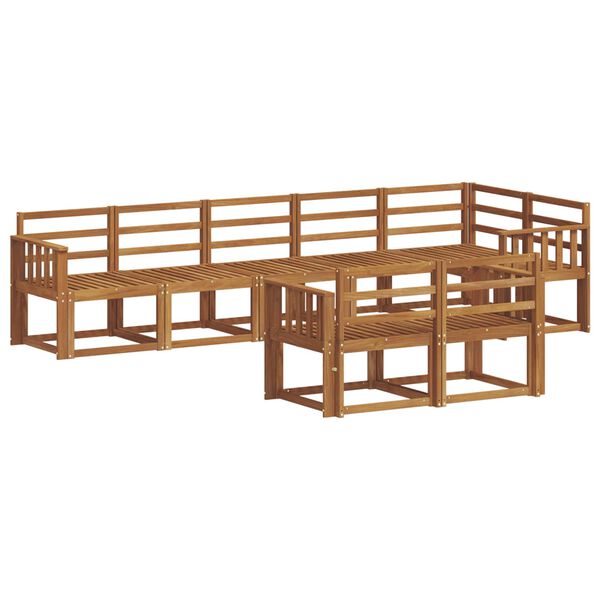 vidaXL Udend&oslash;rs sofagruppe 8 pcs Naturfarvet Massivt Akacietr&aelig;