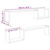vidaXL væghylder 2 stk. 100x15x20 cm konstrueret træ sonoma-eg