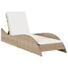 vidaXL liggestol med hynde 60x205x73 cm polyrattan beige