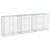 vidaXL gabionkurv med cover 300x50x100 cm galvaniseret jern