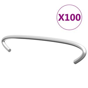 vidaXL gabionkroge 100 stk. galvaniseret st&aring;l 10 cm