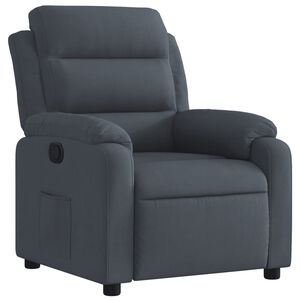 vidaXL l&aelig;nestol velour m&oslash;rkegr&aring;
