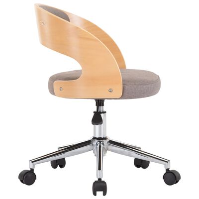 vidaXL drejelige spisebordsstole 6 stk. bøjet træ og stof gråbrun