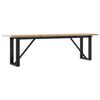 vidaXL sofabord 160x40x45,5 cm O-stel massivt fyrretr&aelig; og st&aring;l