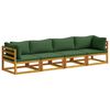 vidaXL Sofa S&aelig;t 4 stk. Naturfarvet Massivt Akacietr&aelig;
