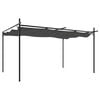 vidaXL pergola med sammenrulleligt tag 395x292x230 cm antracitgr&aring;