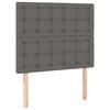 vidaXL sengegavl gr&aring; 80x5x118/128 cm kunstl&aelig;der