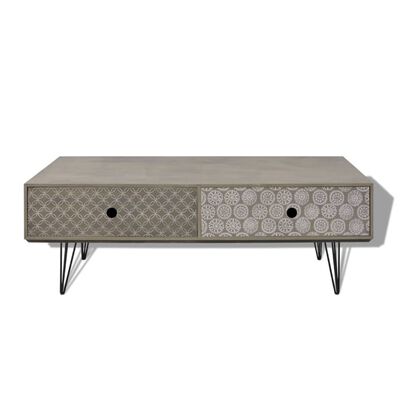 vidaXL sofabord 100x60x35 cm grå