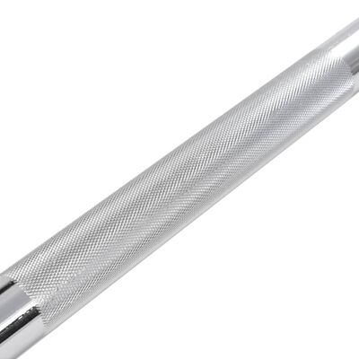 vidaXL vægtstang 3x140 cm massivt stål sølvfarvet
