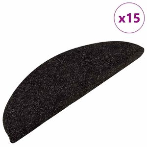 vidaXL selvkl&aelig;bende trappem&aring;tter 15 stk. 56x17x3 cm antracitgr&aring;