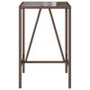 vidaXL barbord til haven 70x70x110 cm polyrattan brun