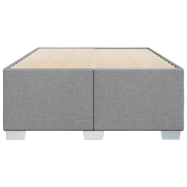 vidaXL Sengeramme uden madras Lysegr&aring; 120x200 cm Stof