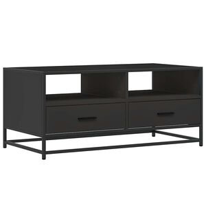 vidaXL sofabord 100x50x45 cm konstrueret tr&aelig; og metal sort