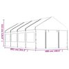 vidaXL pavillon med tag 8,92x4,08x3,22 m polyethylen hvid
