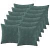 vidaXL Pudebetr&aelig;k 12 stk. HEERLEN Hav Bl&aring; 45 x 45 cm Mikrofiber Fleece
