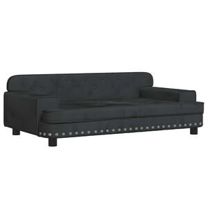 vidaXL hundeseng 90x53x30 cm velour sort