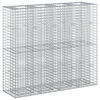 vidaXL Gabion h&oslash;jbed 2 pcs S&oslash;lv 170 x 50 x 150 cm Galvaniseret st&aring;l