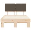 vidaXL Sengestel med Polstret Hovedgavl Gråbrun 120 x 200 cm