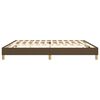 vidaXL Boxspring sengeramme 200x200 cm stof m&oslash;rkebrun